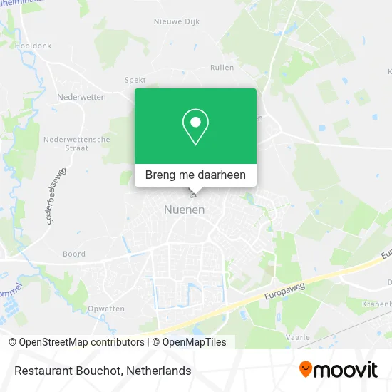Restaurant Bouchot kaart
