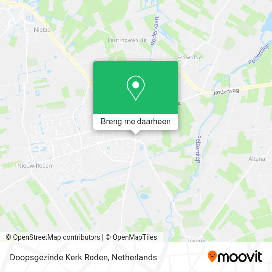 Doopsgezinde Kerk Roden kaart