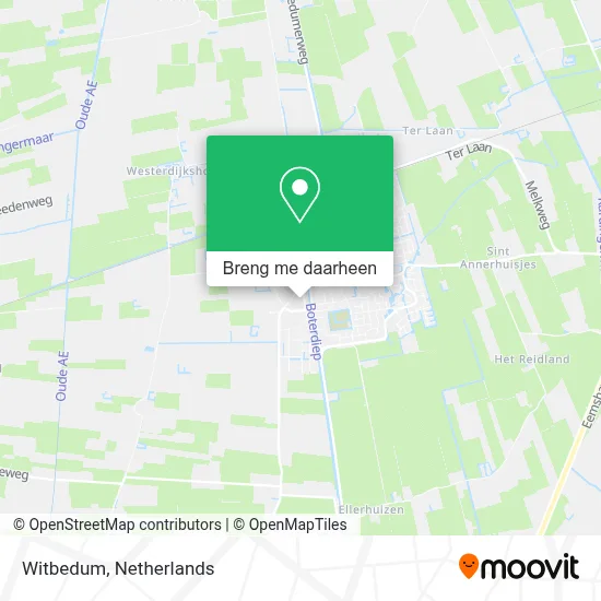 Witbedum kaart