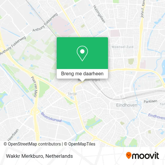 Wakkr Merkburo kaart