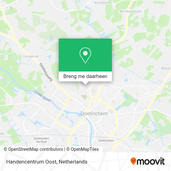 Handencentrum Oost kaart
