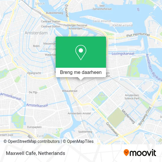 Maxwell Cafe kaart