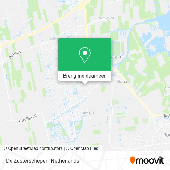 De Zusterschepen kaart