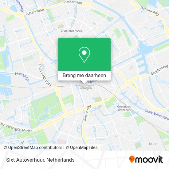 Sixt Autoverhuur kaart