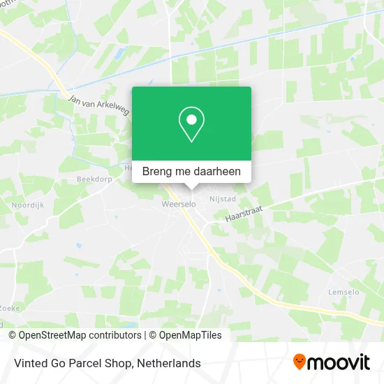 Vinted Go Parcel Shop kaart