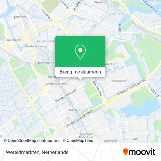 Wereldmarkten kaart