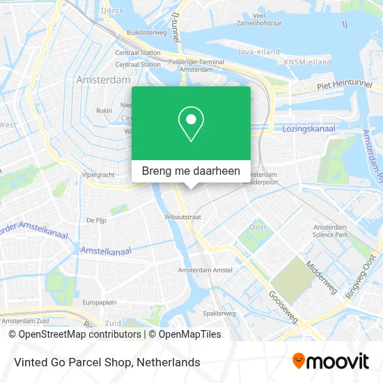 Vinted Go Parcel Shop kaart