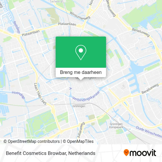Benefit Cosmetics Browbar kaart