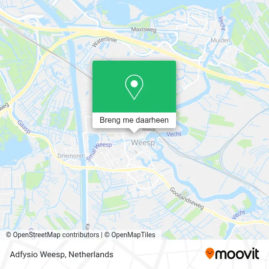 Adfysio Weesp kaart