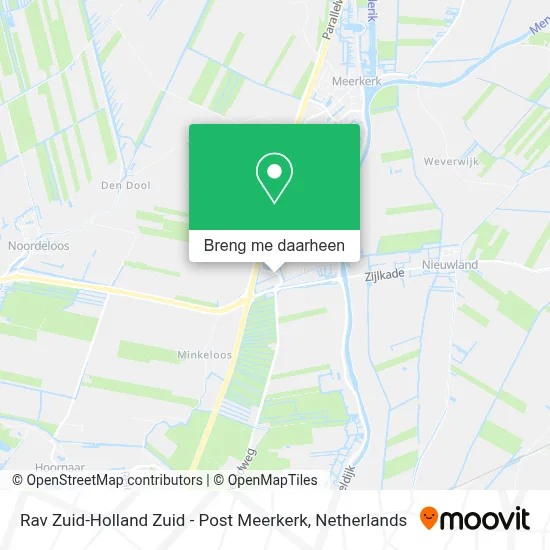 Rav Zuid-Holland Zuid - Post Meerkerk kaart