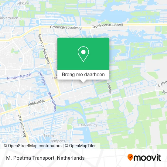 M. Postma Transport kaart