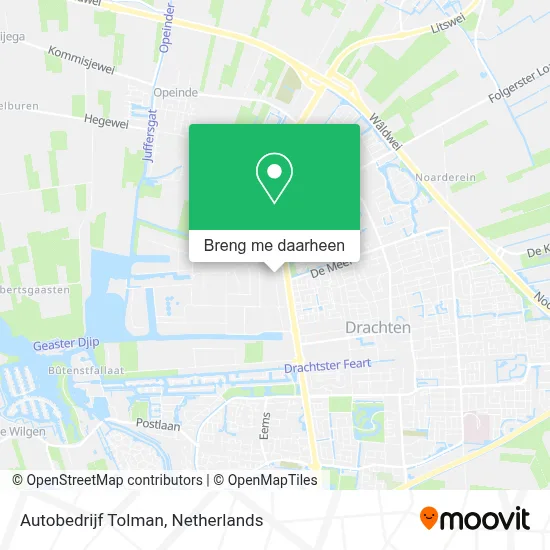 Autobedrijf Tolman kaart