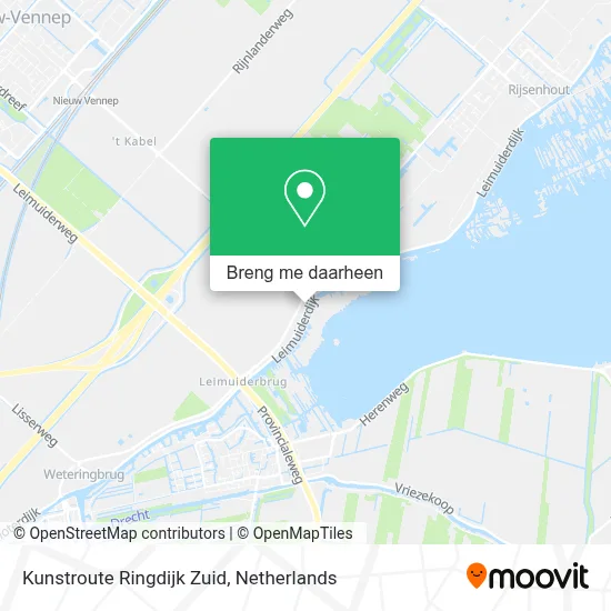 Kunstroute Ringdijk Zuid kaart