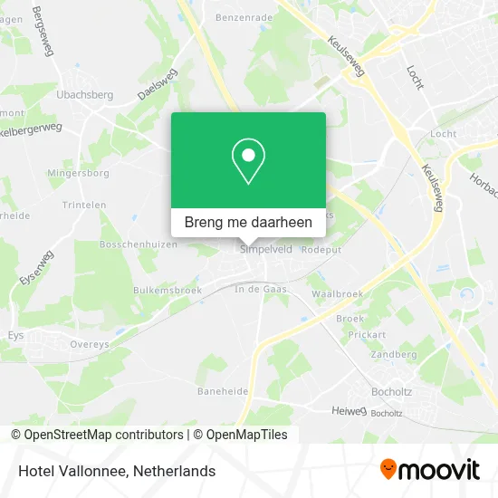 Hotel Vallonnee kaart