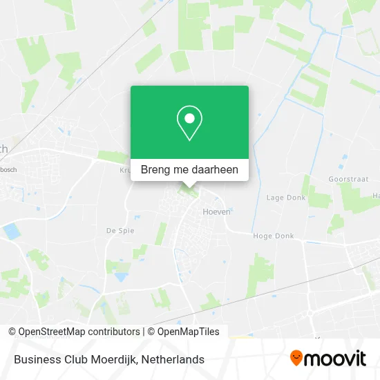 Business Club Moerdijk kaart