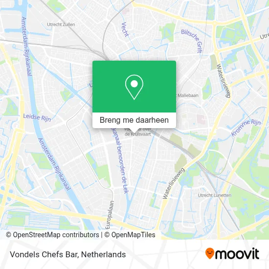 Vondels Chefs Bar kaart