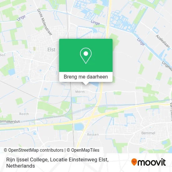 Rijn Ijssel College, Locatie Einsteinweg Elst kaart