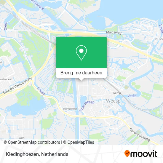 Kledinghoezen kaart