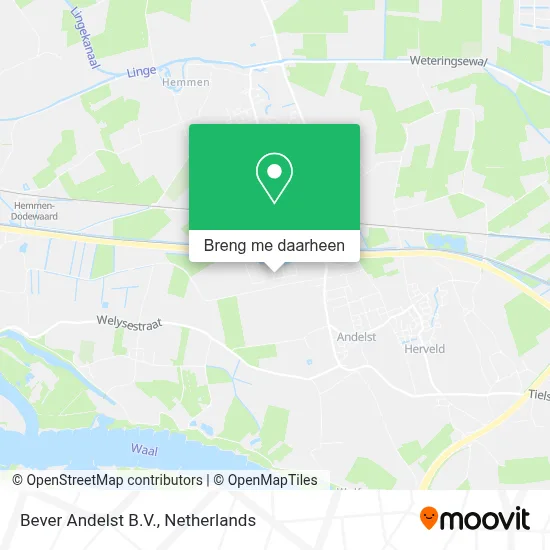 Bever Andelst B.V. kaart