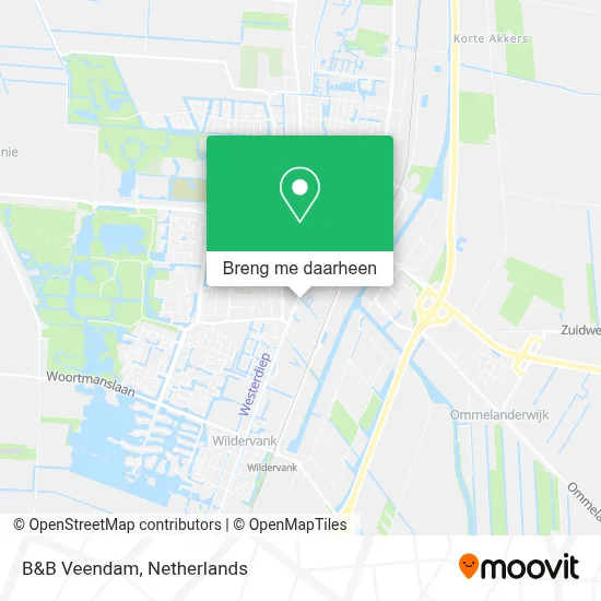 B&B Veendam kaart