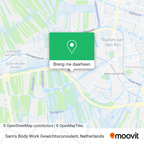 Sam's Body Work Gewichtsconsulent kaart