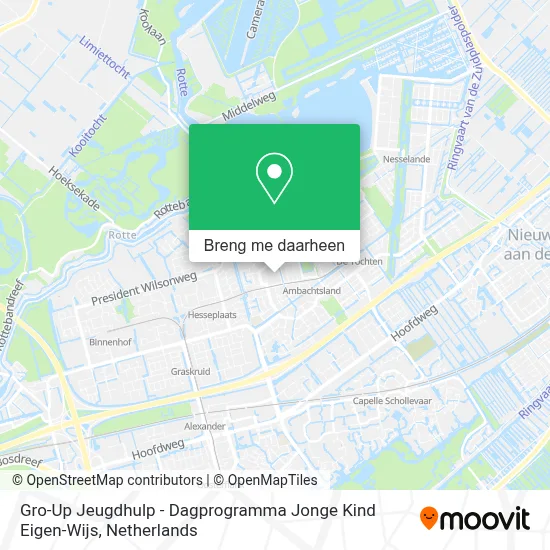 Gro-Up Jeugdhulp - Dagprogramma Jonge Kind Eigen-Wijs kaart