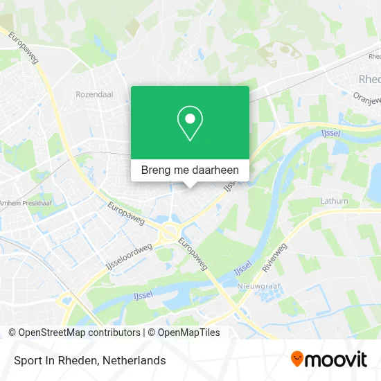 Sport In Rheden kaart