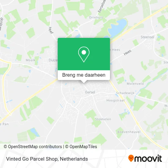 Vinted Go Parcel Shop kaart