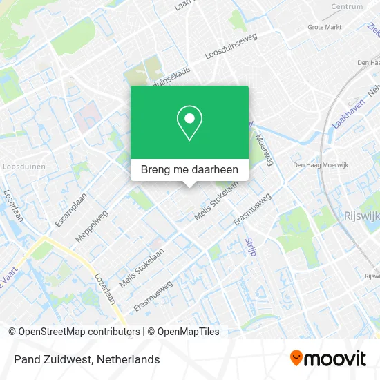 Pand Zuidwest kaart