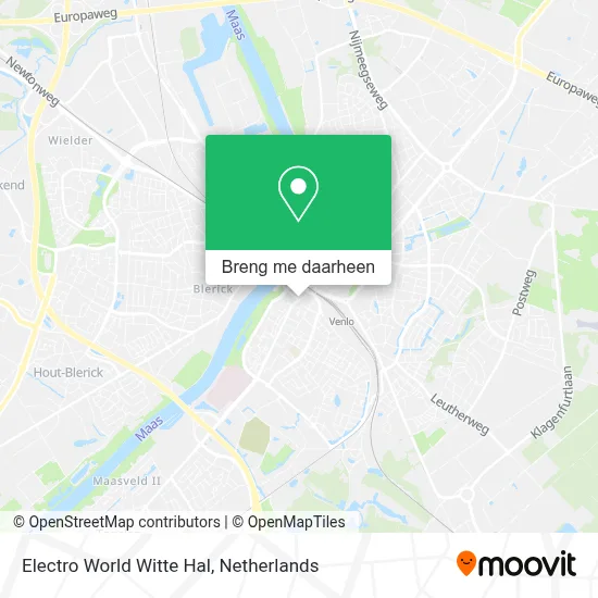 Electro World Witte Hal kaart