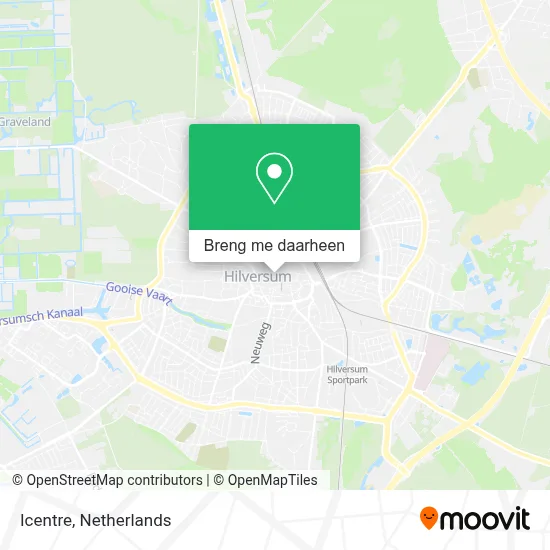 Icentre kaart