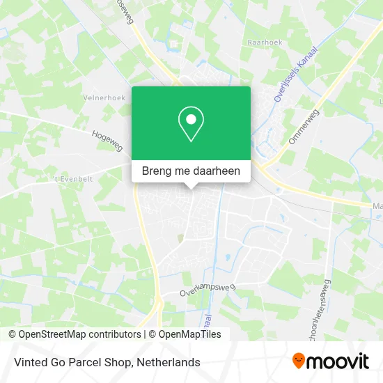 Vinted Go Parcel Shop kaart