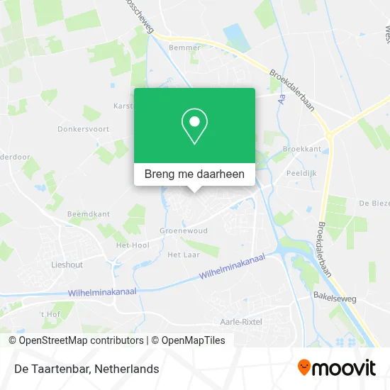 De Taartenbar kaart