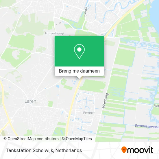 Tankstation Scheiwijk kaart