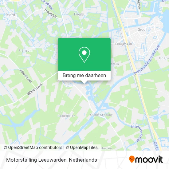 Motorstalling Leeuwarden kaart
