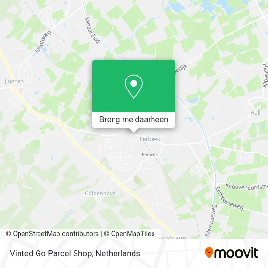 Vinted Go Parcel Shop kaart