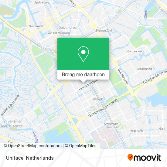 Uniface kaart