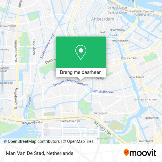 Man Van De Stad kaart