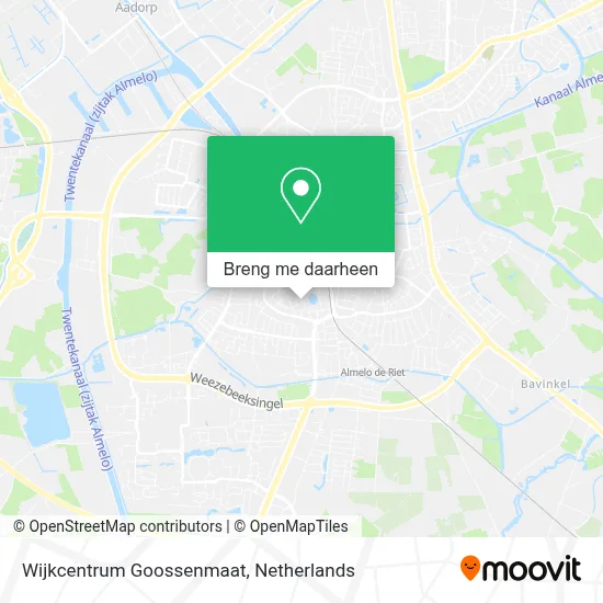 Wijkcentrum Goossenmaat kaart