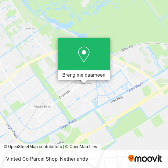 Vinted Go Parcel Shop kaart