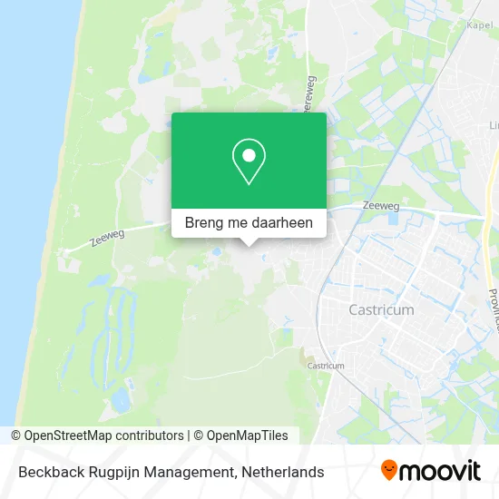 Beckback Rugpijn Management kaart