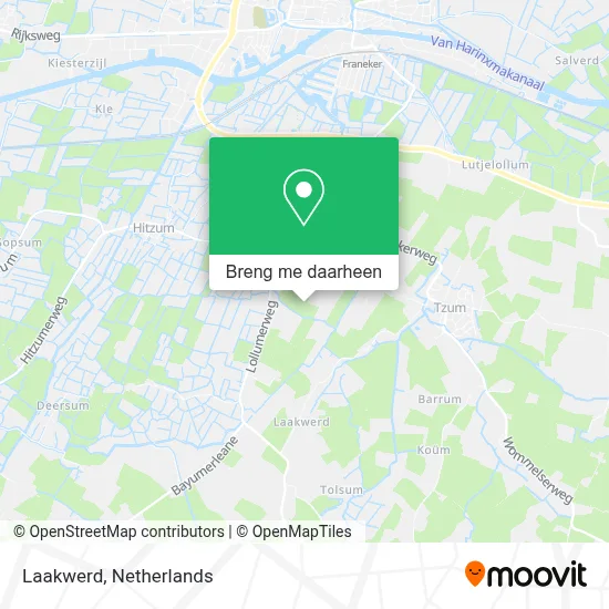 Laakwerd kaart