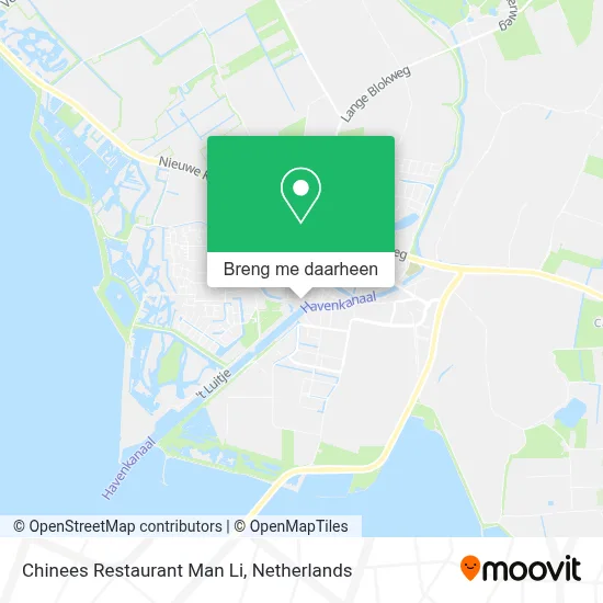 Chinees Restaurant Man Li kaart