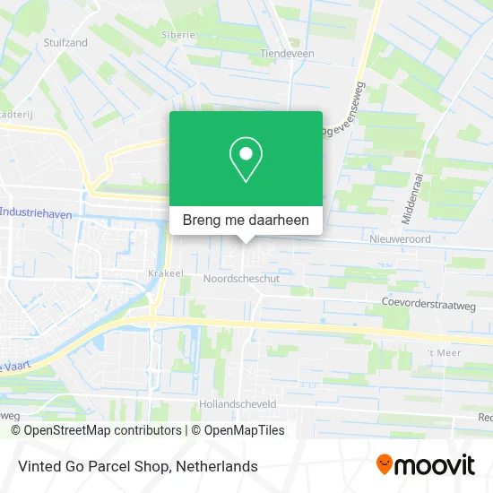 Vinted Go Parcel Shop kaart