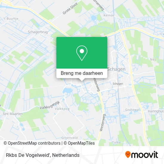 Rkbs De Vogelweid' kaart