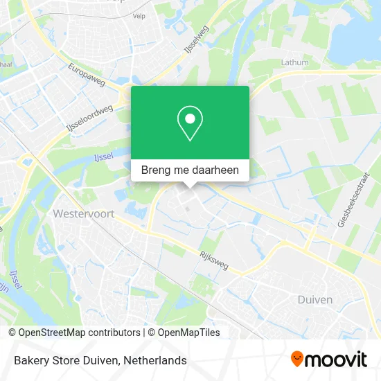 Bakery Store Duiven kaart
