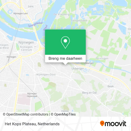 Het Kops Plateau kaart