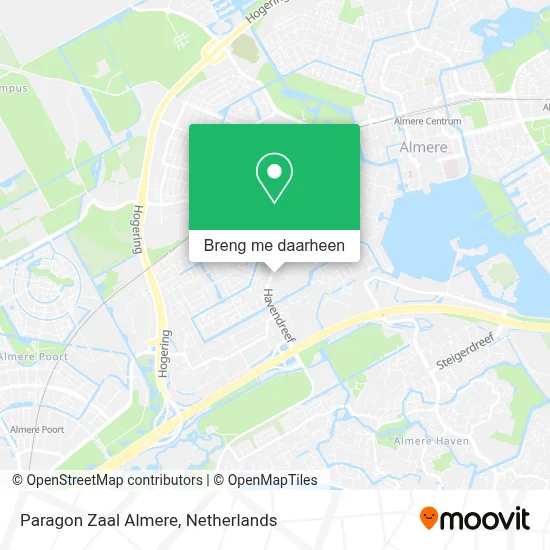 Paragon Zaal Almere kaart