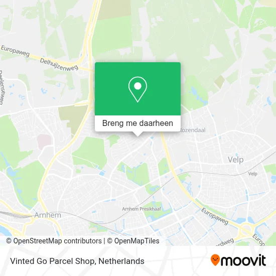 Vinted Go Parcel Shop kaart