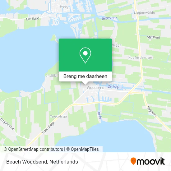 Beach Woudsend kaart